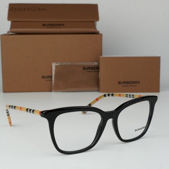Burberry Accessories - BRAND NEW Burberry BE2390 3853 Black Vintage Check Women Eyeglasses BE 2390